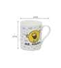 Mr. Happy 330ml White & Yellow Ceramic (Set of 2) Coffee Mug