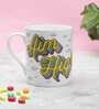 Mr. Happy 330ml White & Yellow Ceramic Coffee Mug
