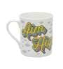 Mr. Happy 330ml White & Yellow Ceramic Coffee Mug