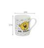Mr. Happy 330ml White & Yellow Ceramic Coffee Mug