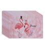 Mr.&Mrs. Flamingo Pink Colour (Set of 6) Polypropylene  Table Placemat