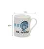 Mr. Perfect 330ml White & Blue Ceramic (Set of 2) Coffee Mug