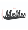 Mr.Mrs Black Finish Mdf Wall Hanging With 5 Hooks Key Holder