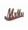 Mrmrs Walnut Finish Mdf Wall Hanging With 5 Hooks Key Holder