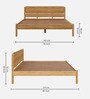 Mrudul Solid Wood King Size Bed In River Sand Finish