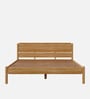 Mrudul Solid Wood King Size Bed In River Sand Finish
