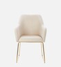 Msea Fabric Arm Chair In Off White Colour