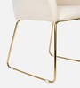 Msea Fabric Arm Chair In Off White Colour
