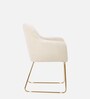 Msea Fabric Arm Chair In Off White Colour