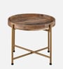 Mtl Metal End Table In Gold Finish (Small)