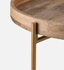 Mtl Metal End Table In Gold Finish (Small)