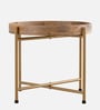 Mtl Metal End Table In Gold Finish (Small)
