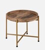 Mtl Metal End Table In Gold Finish (Small)