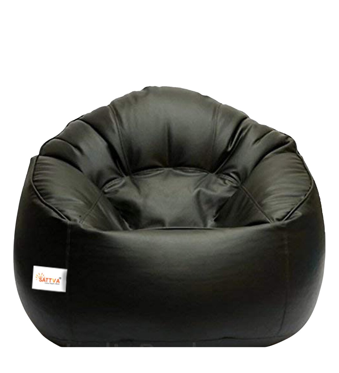 Buy Muddha XXXL Bean Bag Sofa with beans in Black Colour by Sattva