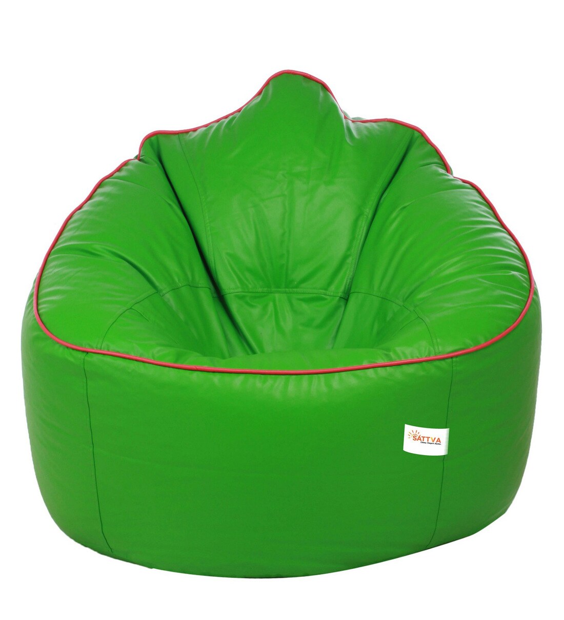 Buy Muddha XXXL Bean Bag with Beans in Neon Green Colour with Pink