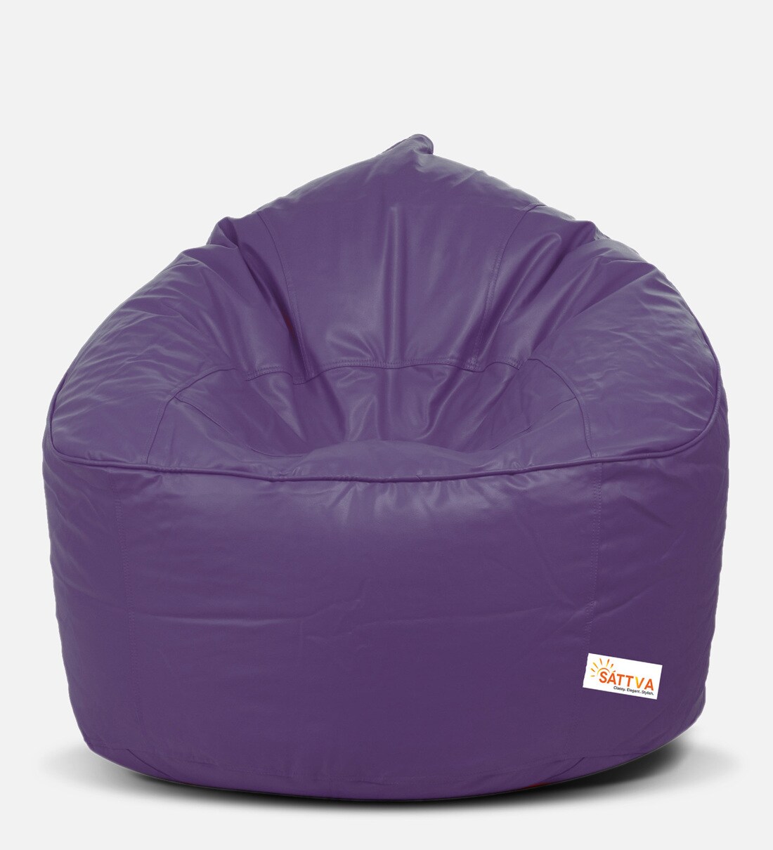 Buy Muddha XXXL Bean Bag with beans in Purple Colour by Sattva Online