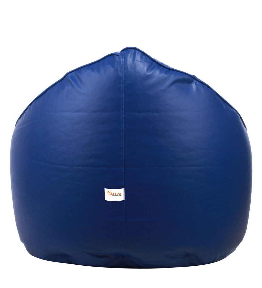 Buy Combo Muddha XXXL Bean Bag & Round Pouffe with Beans in Royal Blue
