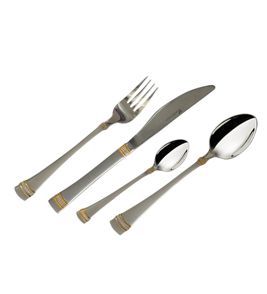 Buy Mullich Reviera Gold Stainless Steel Cutlery Set Set of 24 Online