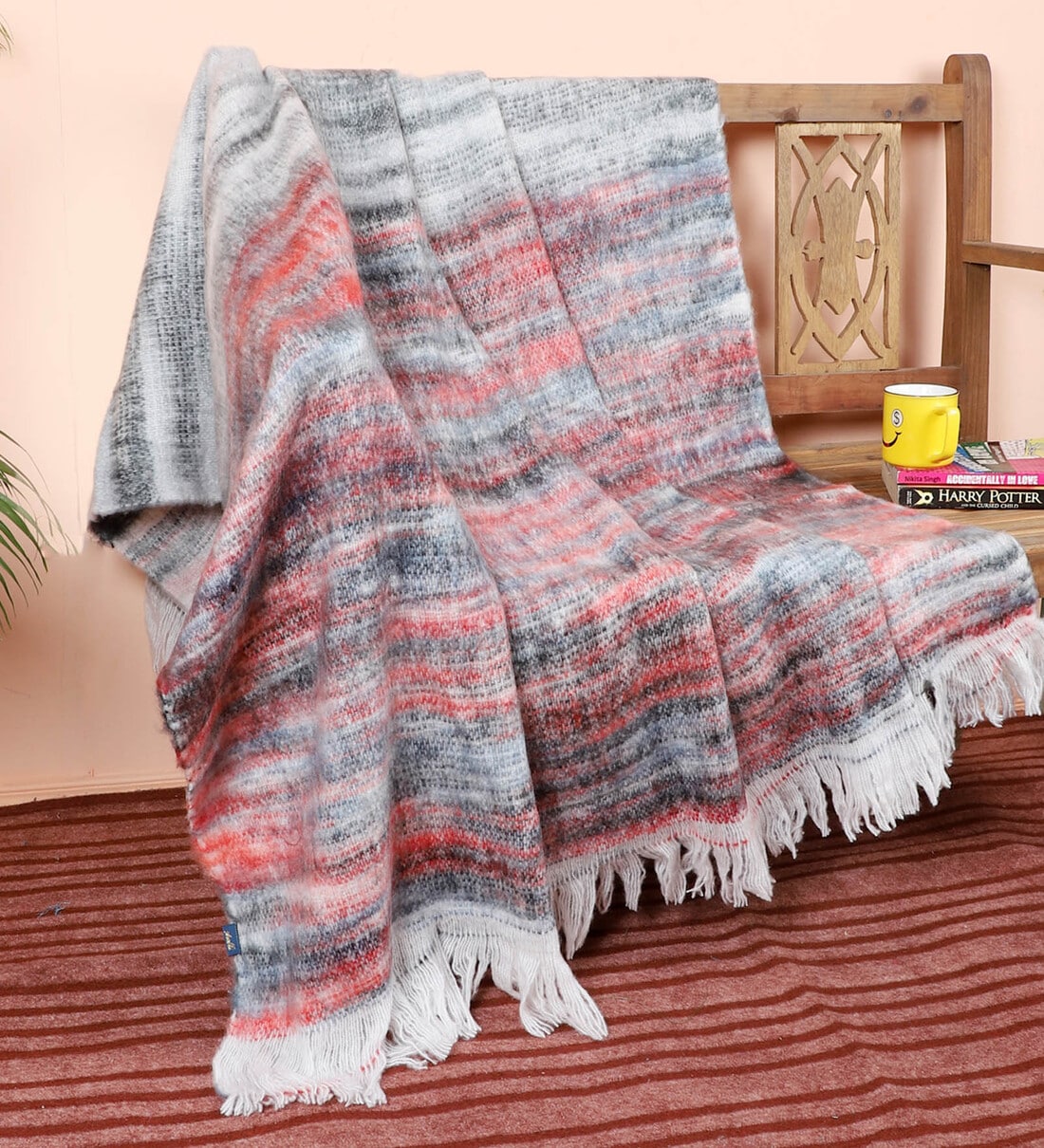 Buy Multicolor Acrylic Pattern 60 x 66 Inch Throw by Ambbi Collections