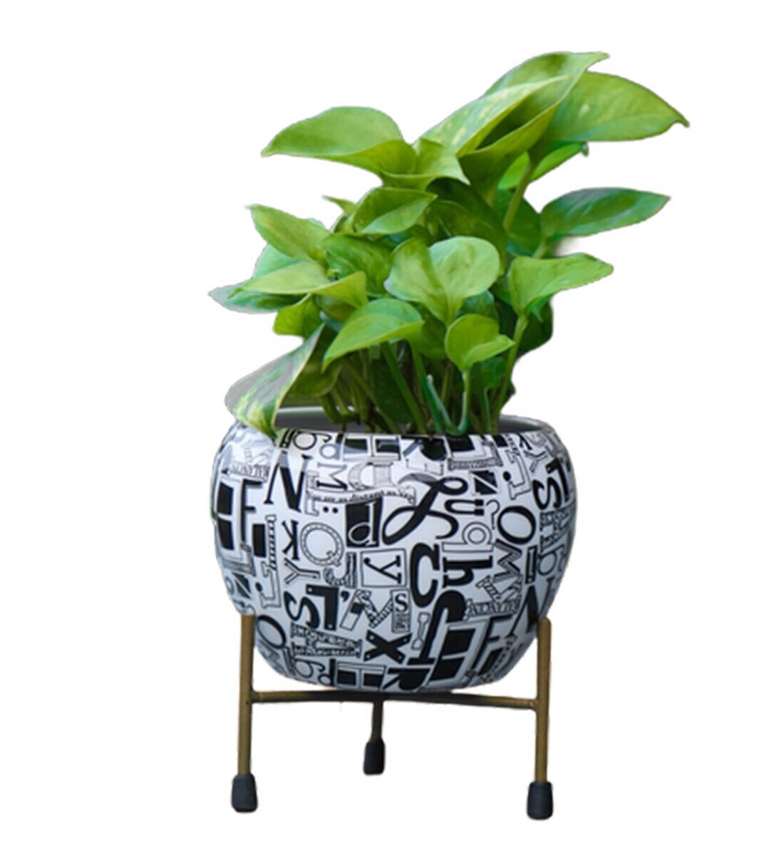 Buy Multicolor Iron Apple Shape Desk Pot With Stand by Justoriginals