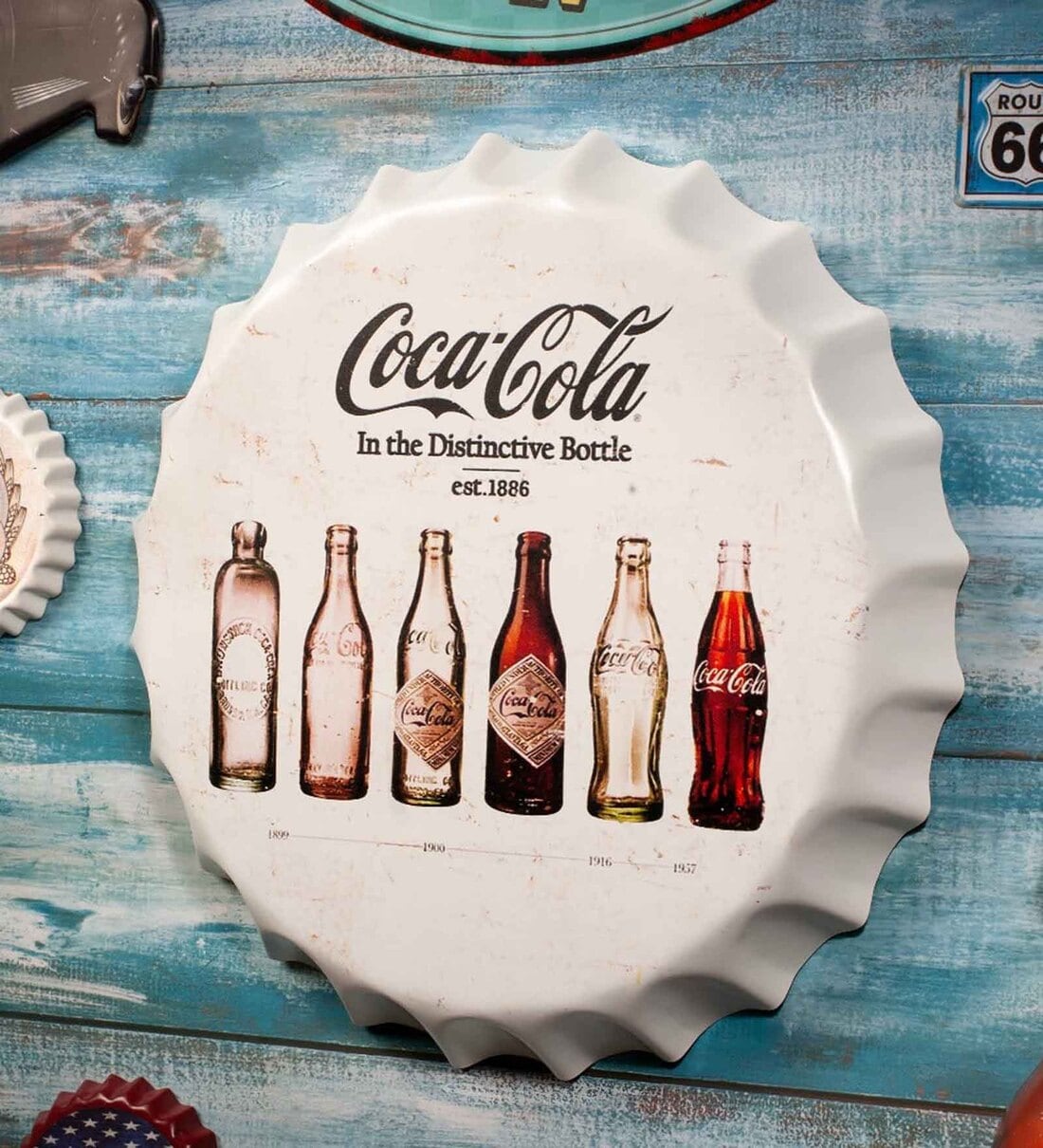 Buy White Metal Coca Cola 1886 Wall Decor at 42% OFF by Eazywagon