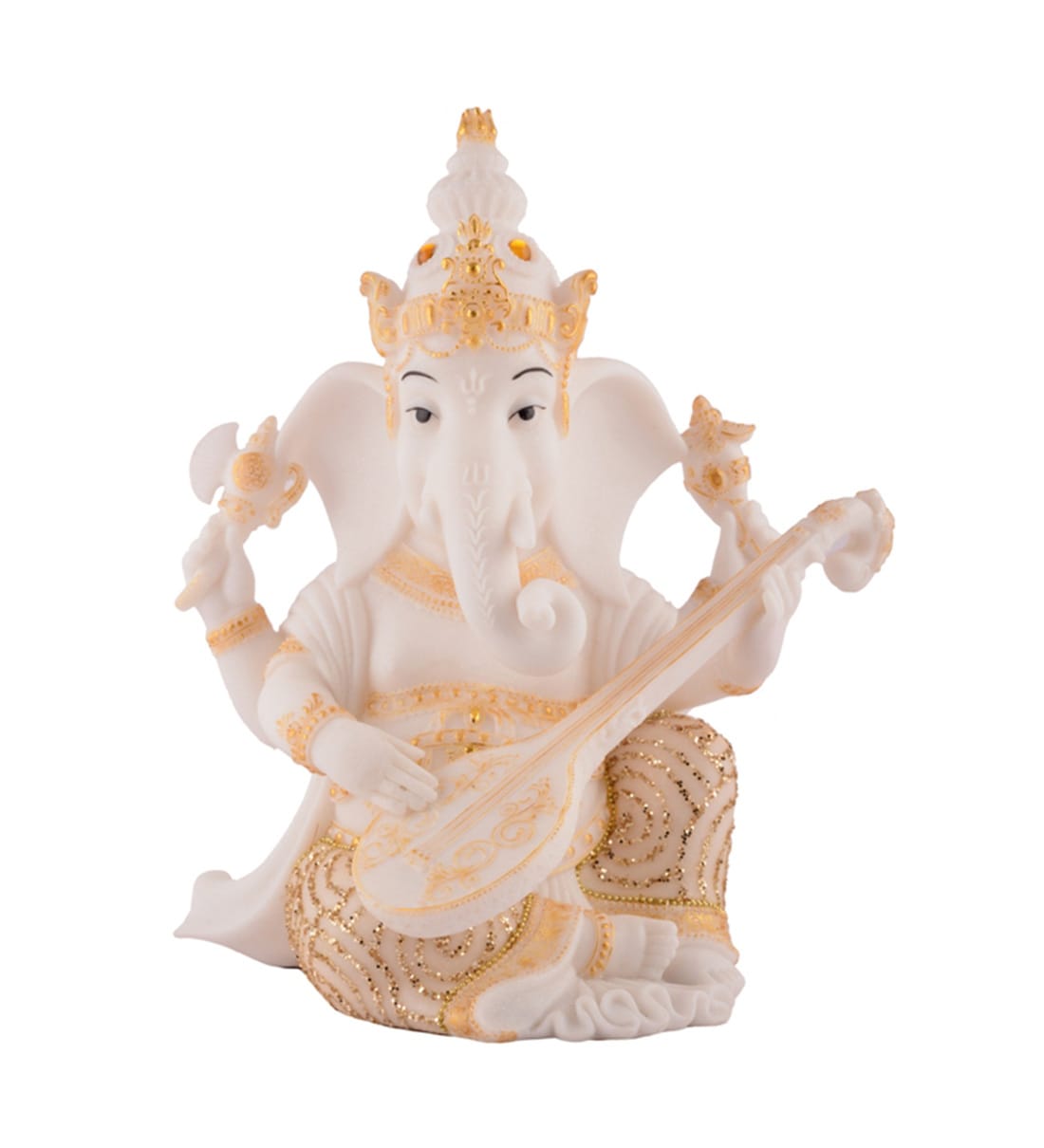 Buy Multicolor Polystone Ganesha Playing Sitar Idol By The Exclusive Deco Online Ganesha Religious Idols Home Decor Pepperfry Product pepperfry