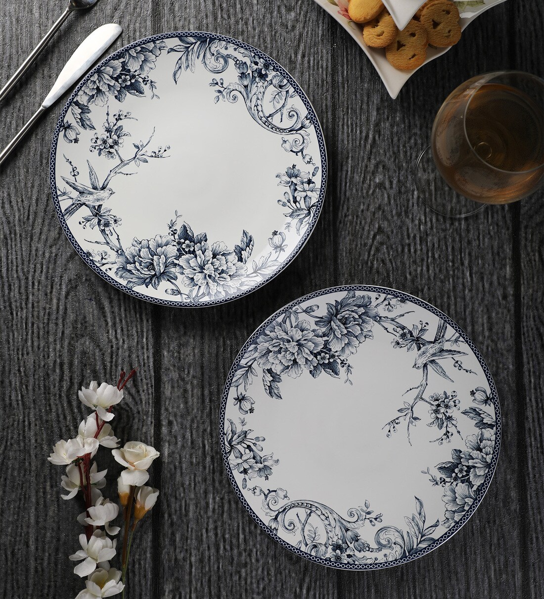 Buy Multicolor Adelaide Ceramic Dinner Plates 2 pieces by Devnow