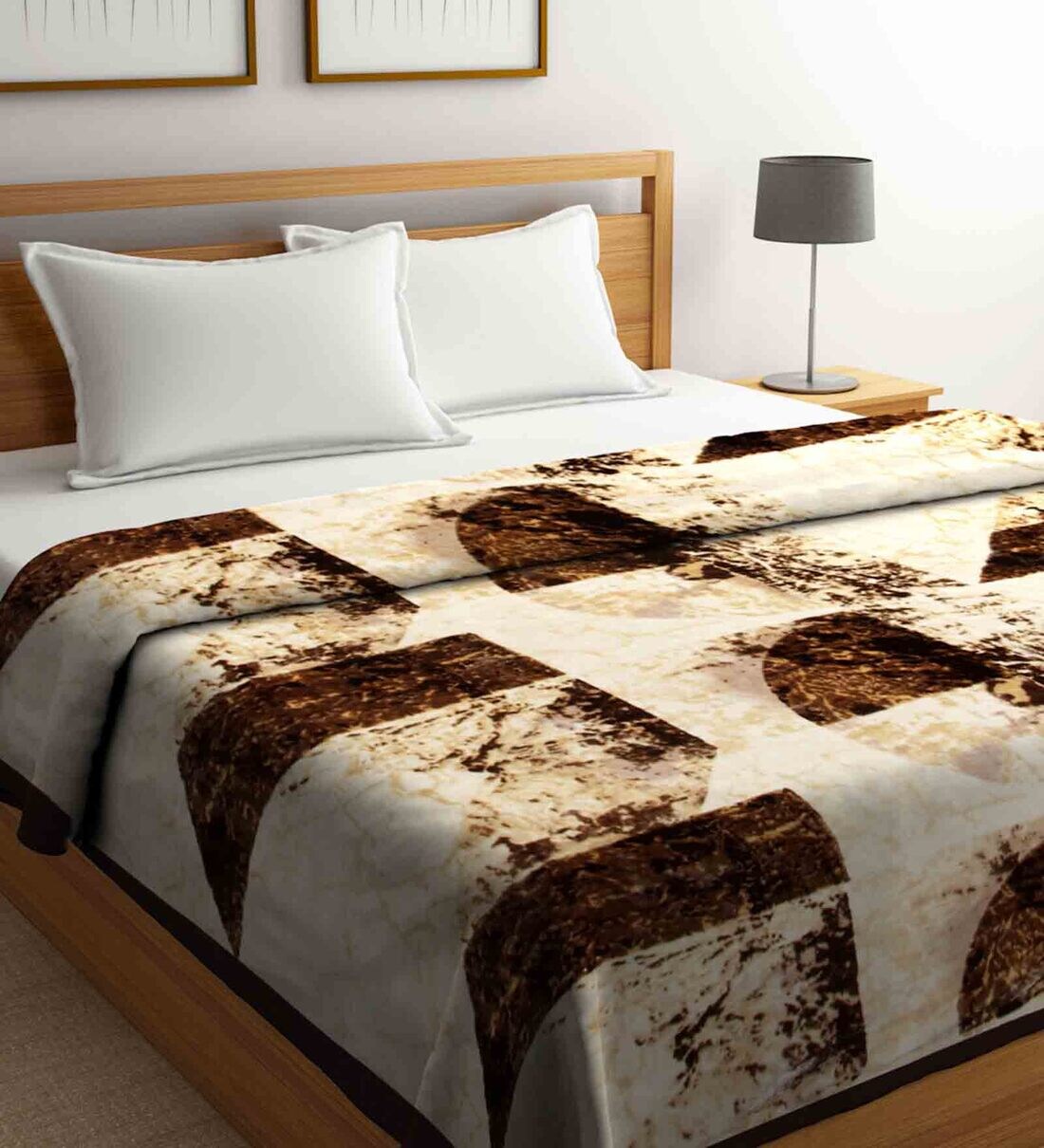 Buy Brown Abstract Wool 1000 GSM Double Bed Blanket by Klotthe at 70 OFF by Klotthe Pepperfry