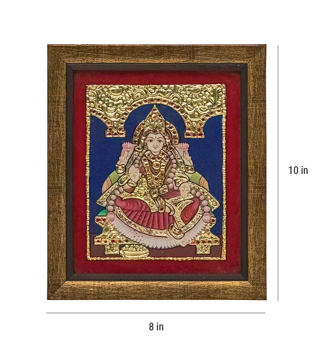 Buy Multicolour 24k Gold Plated Lakshmi Framed Tanjore Painting by