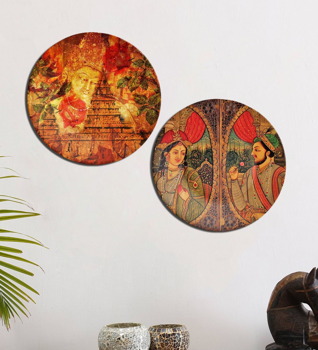Buy Multicolour Ceramic Mughal World Decorative Wall Plate