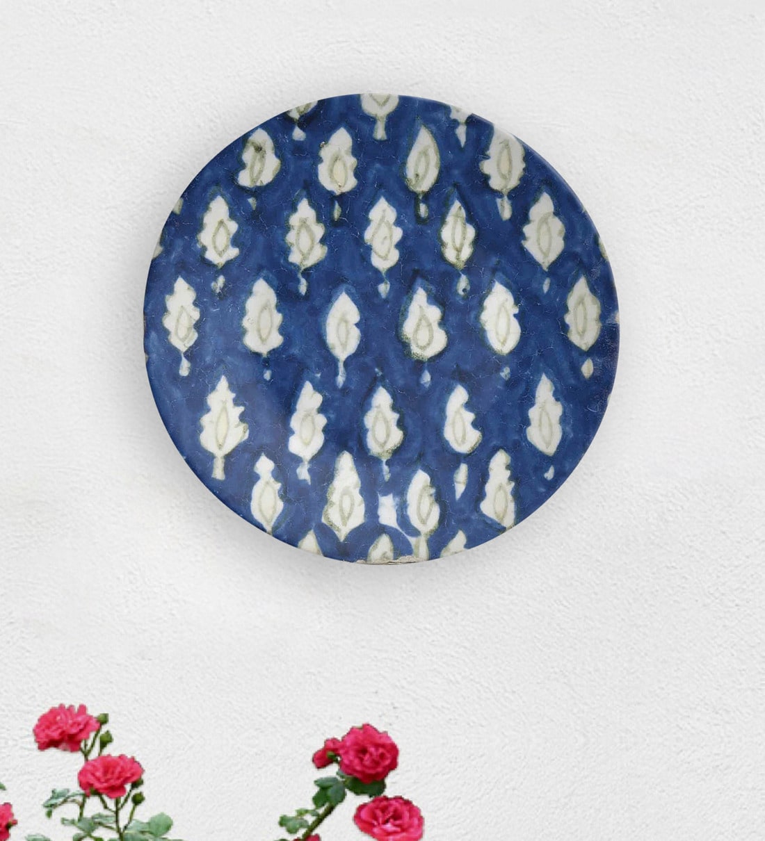 Buy Multicolour Ceramic Turkish Marble Blue Decorative Wall Plate By