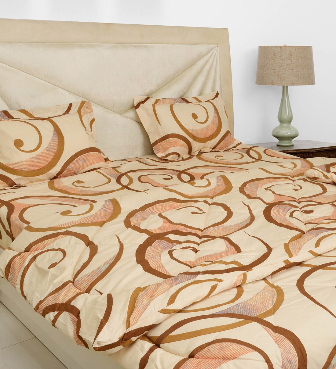 Buy Multicolour Cotton 200 GSM AC Room Quilted Bedding Set By Tokyo