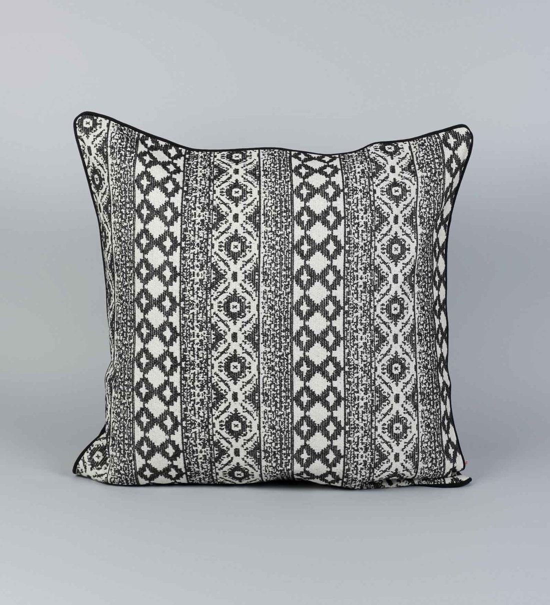 Buy Traditional Pattern Cotton Grey Cushion Cover 24 x 24 inches by