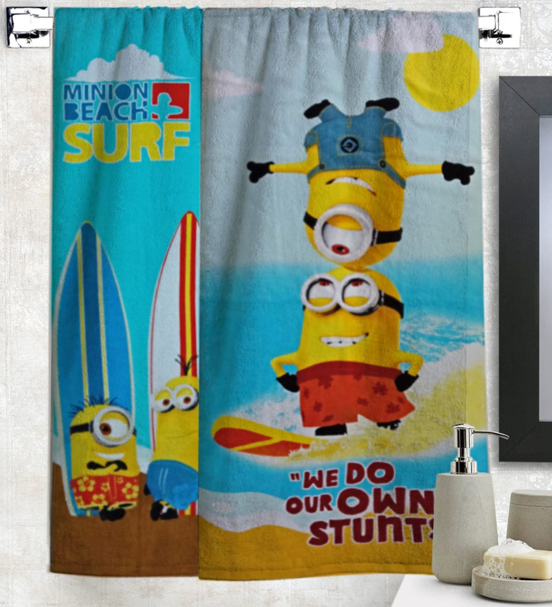 minion bath towel