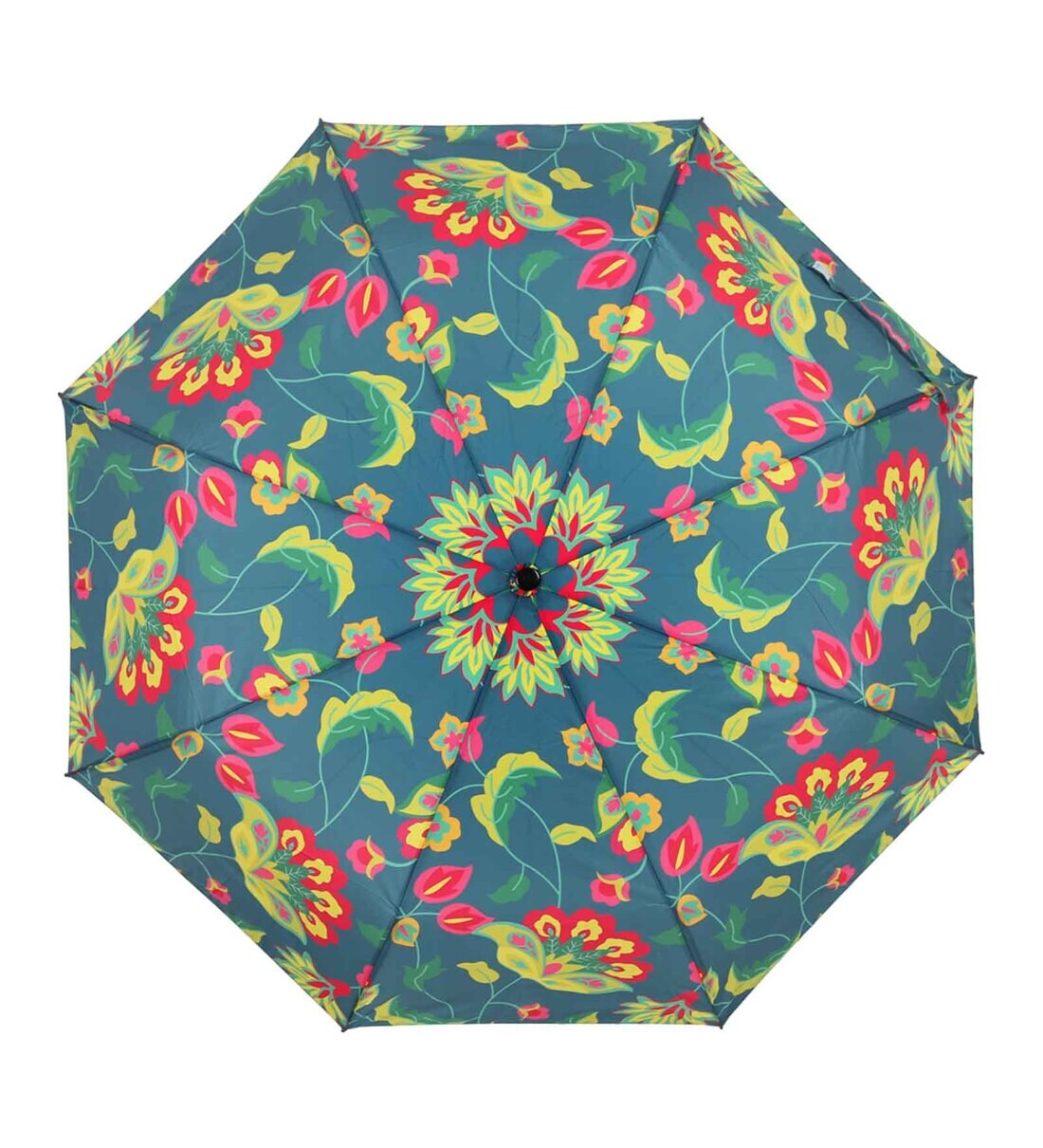 Buy Multicolour Cyanic Pop Burst 3 fold Umbrella Pongee 3 Fold by India ...