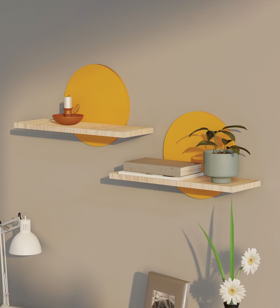 Buy Multicolour Engineered Wood(Set Of 2) Wall Shelf by Random at 17 OFF by Random Pepperfry