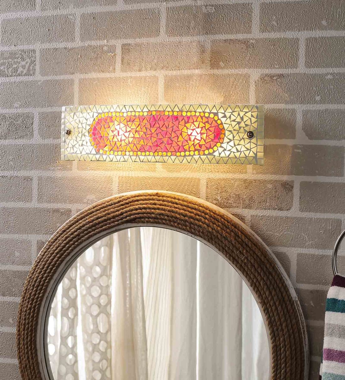 Buy Shea White And Red Glass Bath Lights By New Era At 41 Off By New Era Pepperfry