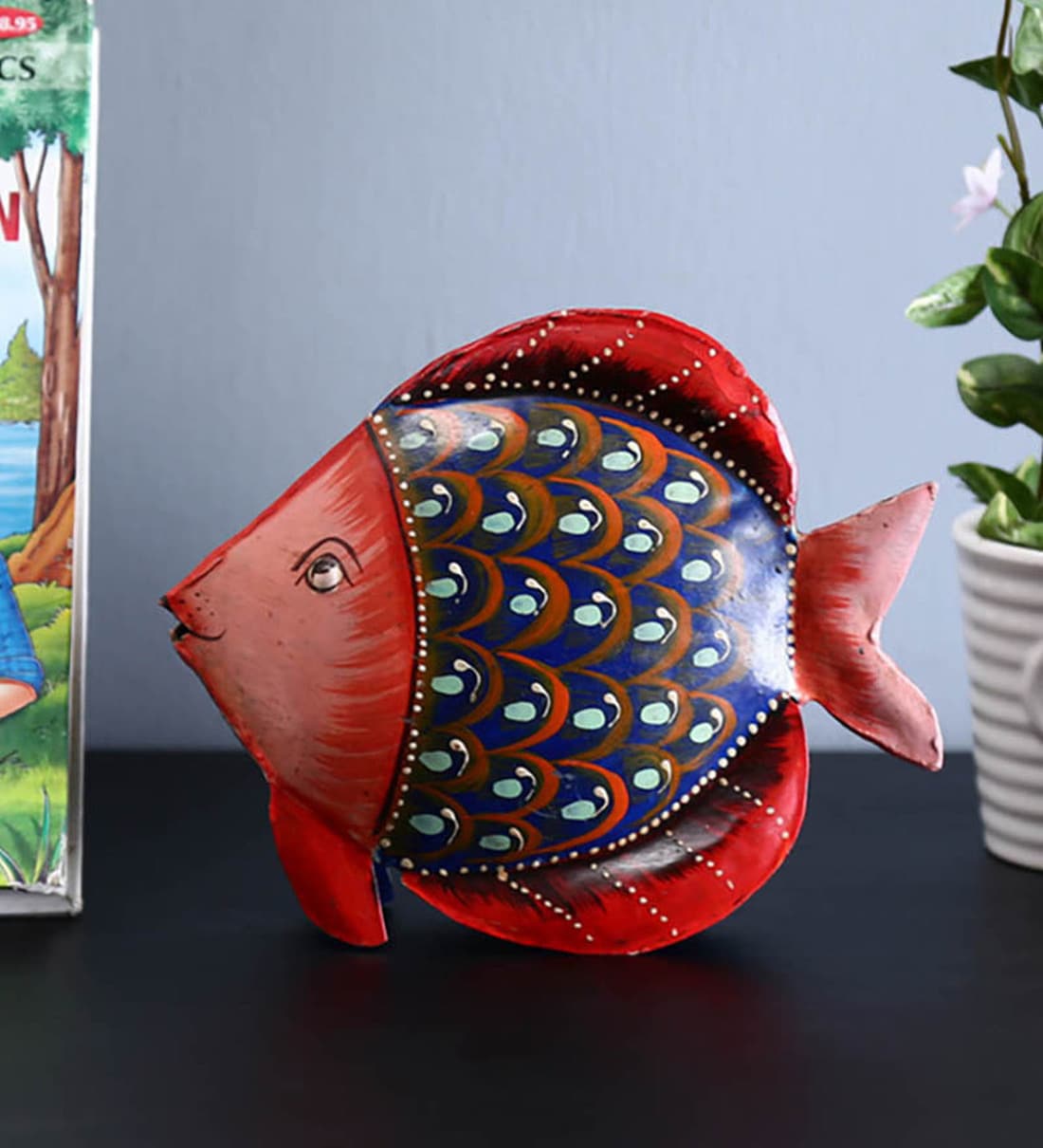 Buy Multicolour Iron Fish Showpiece By Craftpreneurs India Online 