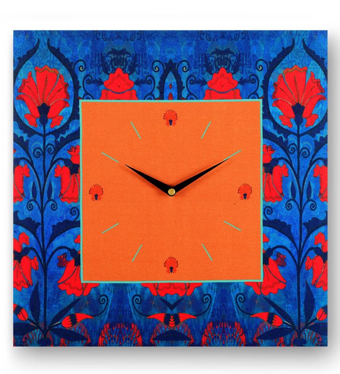 Buy Multicolour MDF Framed Analog Wall Clock with 2 Wooden Panel by SEJ