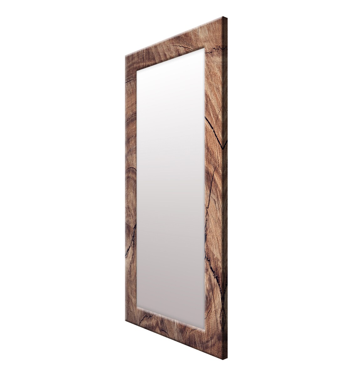 Buy Engineered Wood Full Length Mirror in Brown colour by 999Store