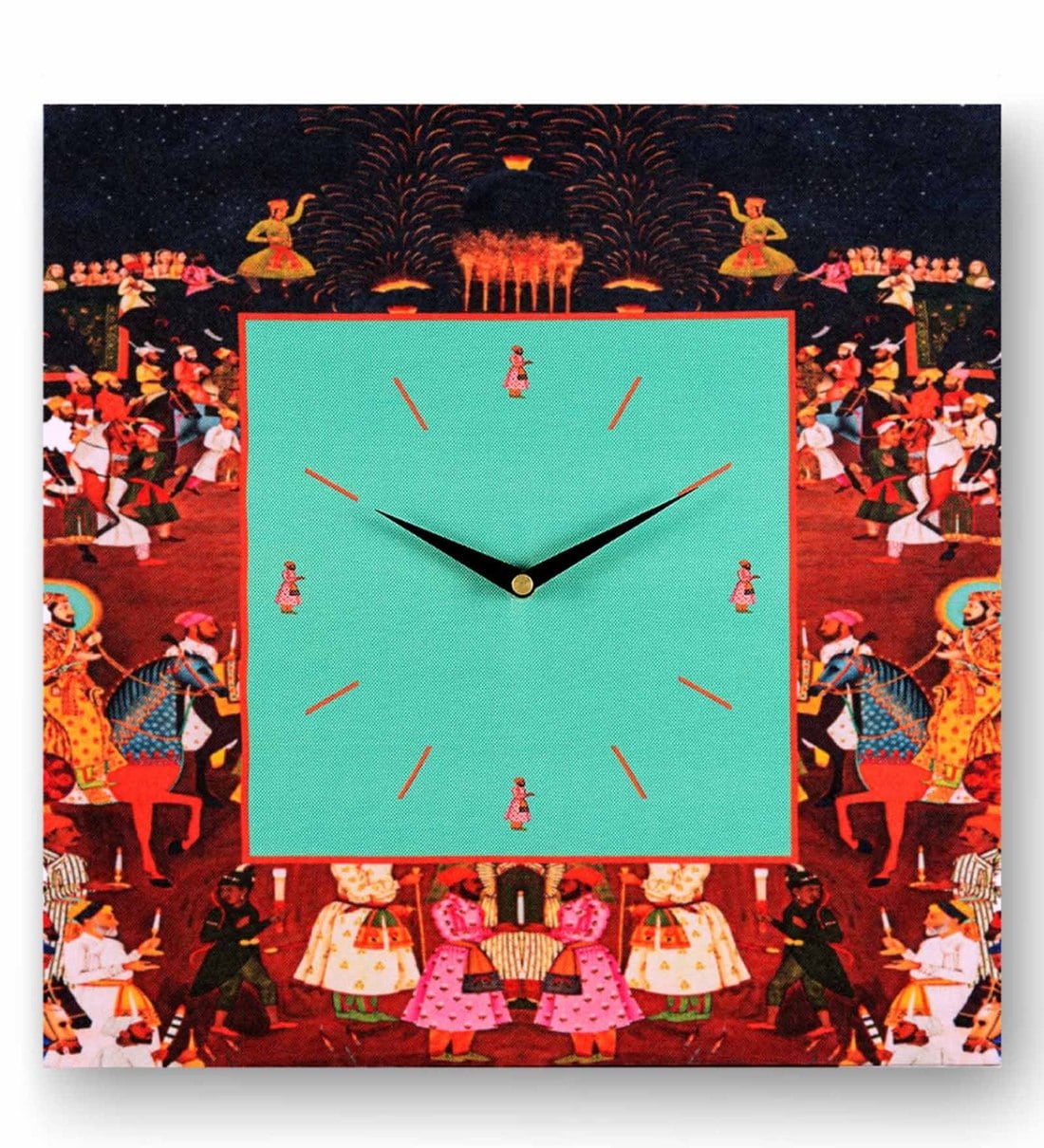 Buy Multicolor Engineered Wood Analog Wall Clock by Sej by Nisha Gupta