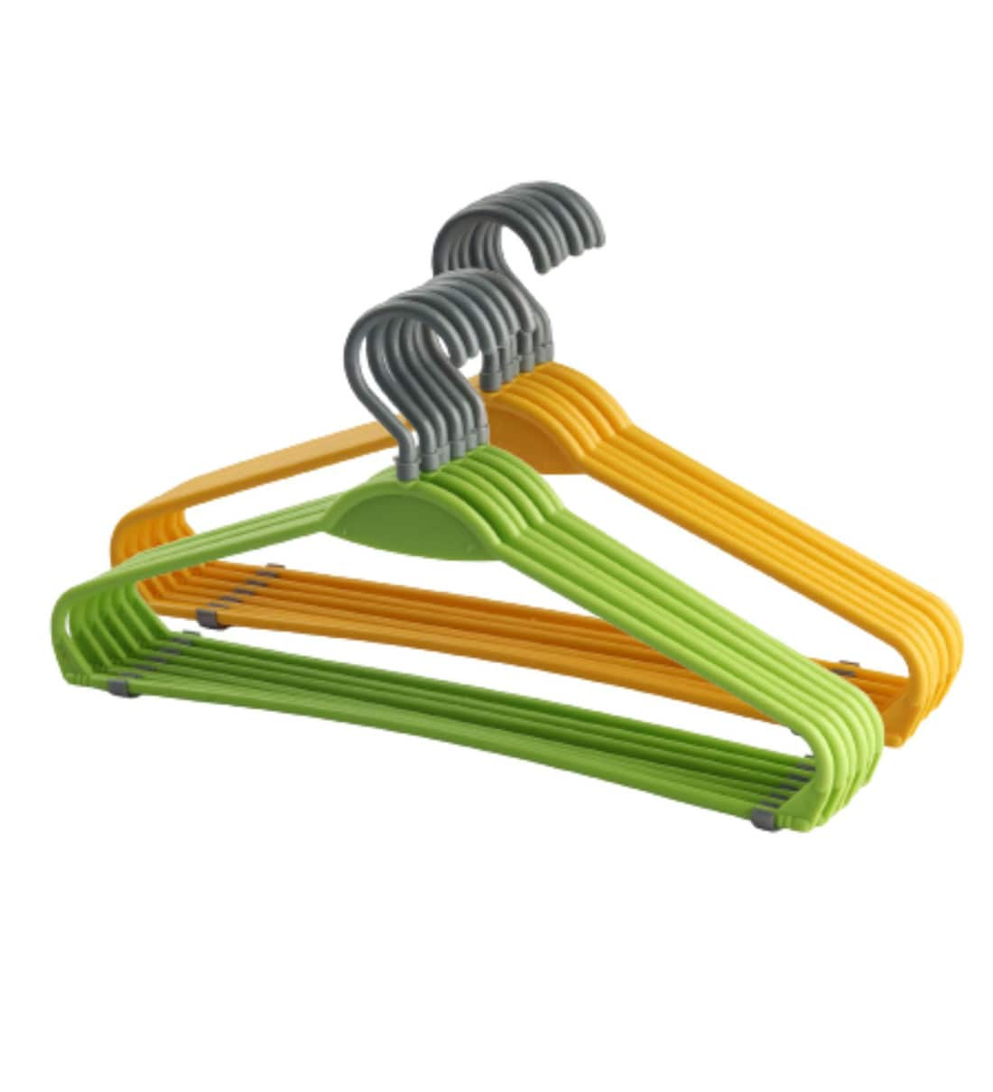 Hanging Multicolor Classic Indian Plastic Cloth Hanger - 50 Grams each -  Set of 6, For Clothes