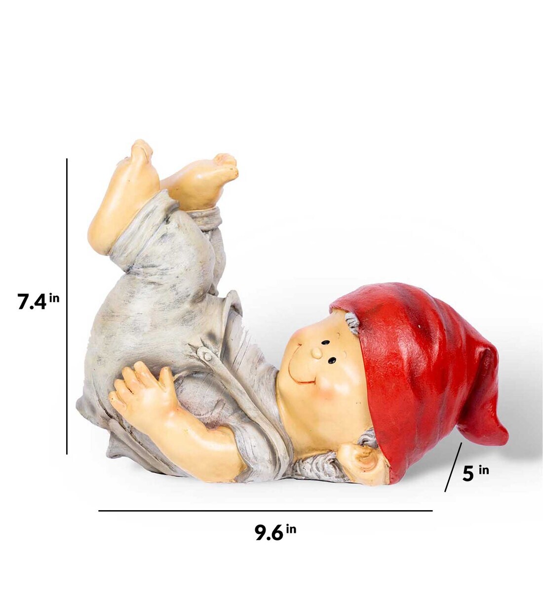 Buy Multicolour Polyresin Playful Elf Boy Garden Figurine by Isaaka