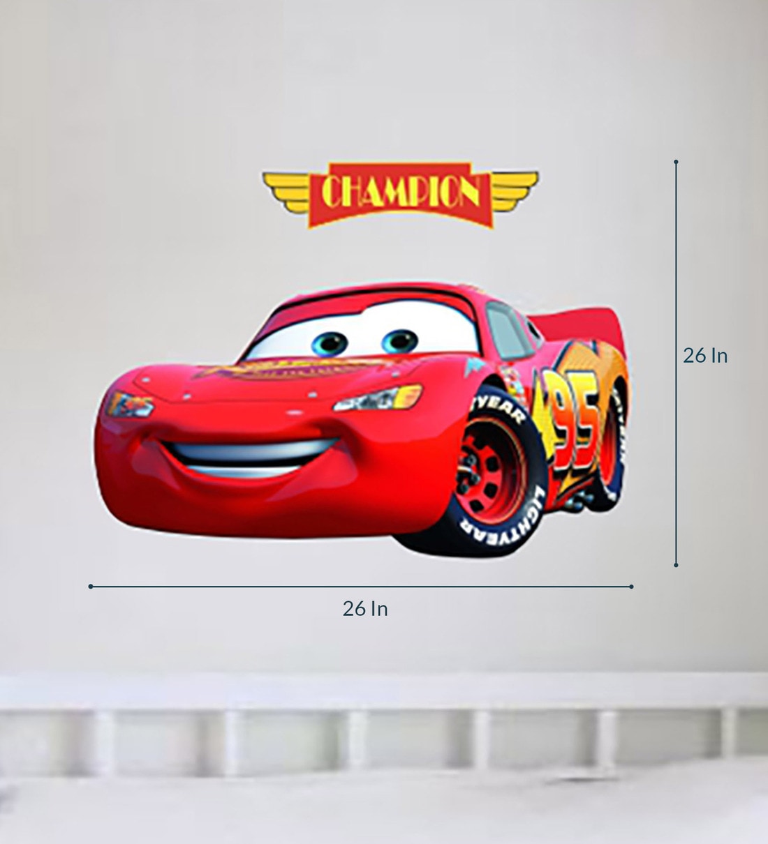 buy multicolour pvc vinyl mcqueen disney cars wall sticker by print