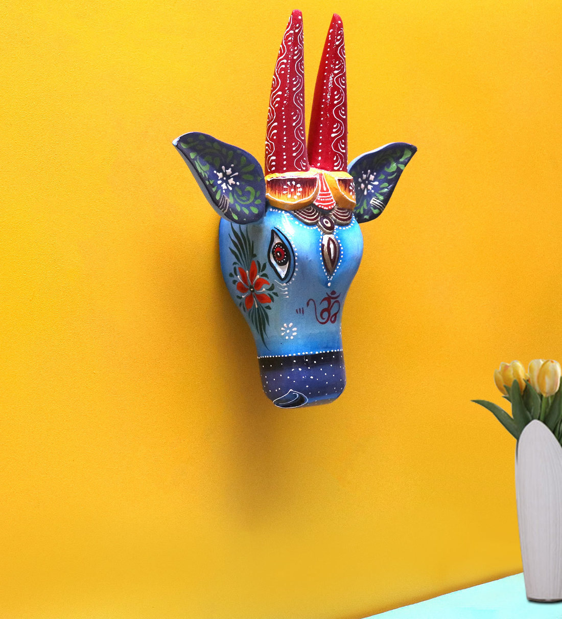 Buy Multicolour Wooden Animal Wall Decor By Art Of Jodhpur Online
