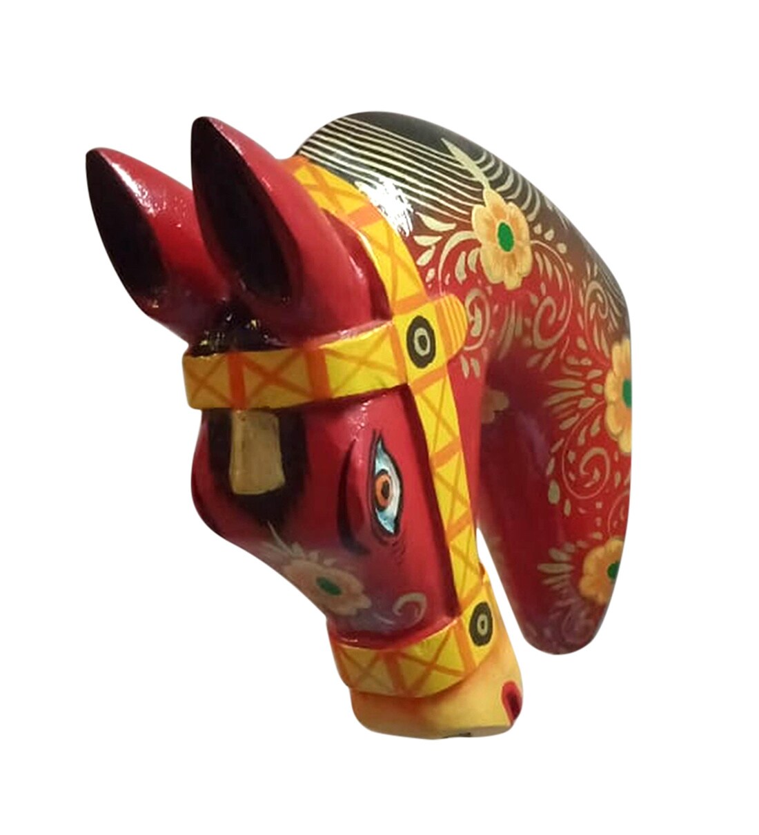 Buy Multicolour Wooden Animal Wall Decor By Art Of Jodhpur Online Faux Animal Busts Wall Art