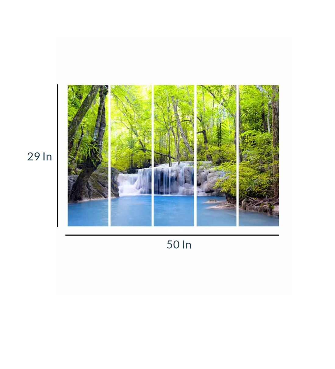 Buy Multiple Frames Printed Forest River Art Panels like Painting 5 Frames by 999Store Online
