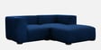 Muebles Velvet LHS Sectional Sofa With Lounger In Blue Colour