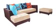MuliStyle 7 Seater RHS Sofa Set in Beige & Brown Colour