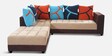 MuliStyle 7 Seater RHS Sofa Set in Beige & Brown Colour